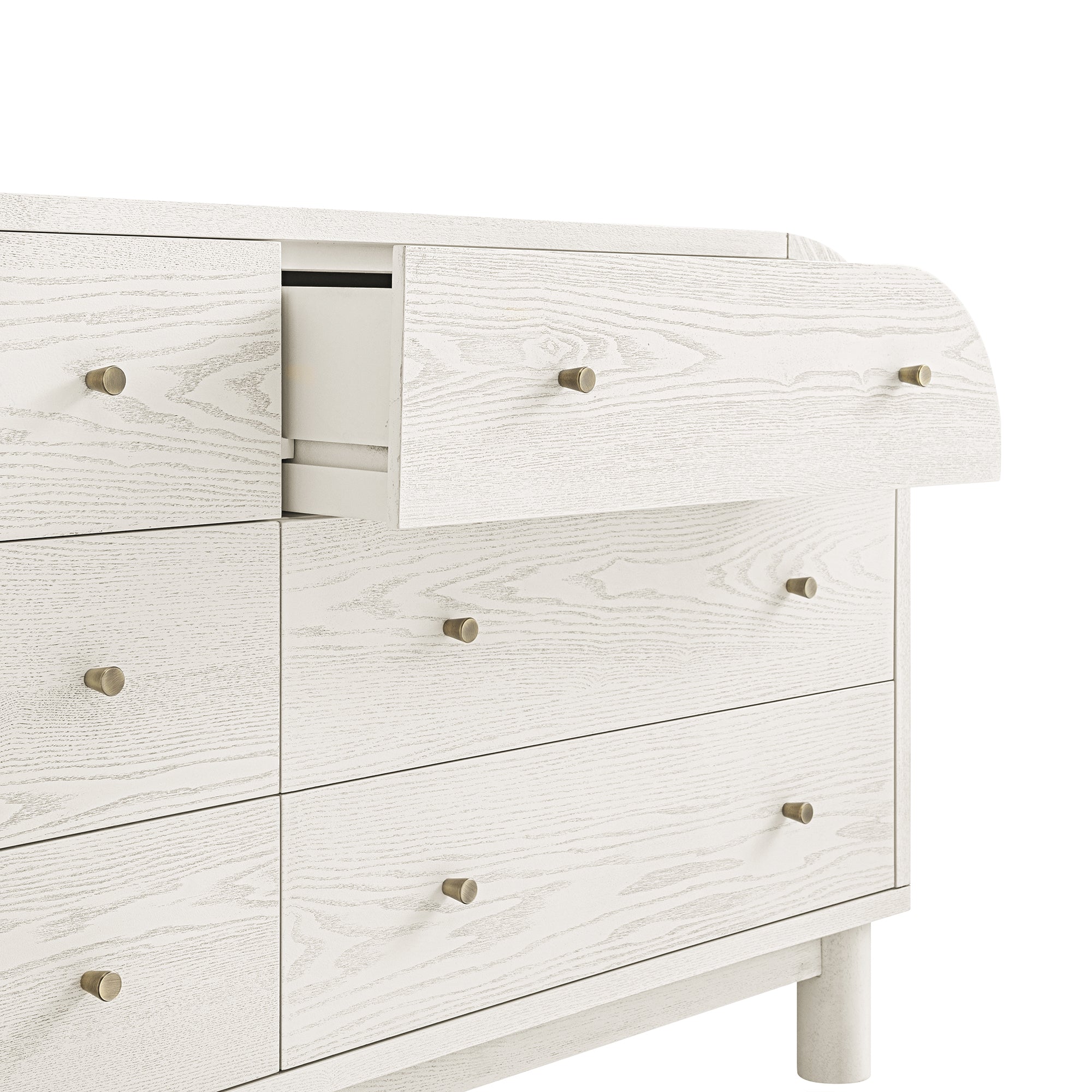 Maude Chest of 6 Drawers, Washed White Ash