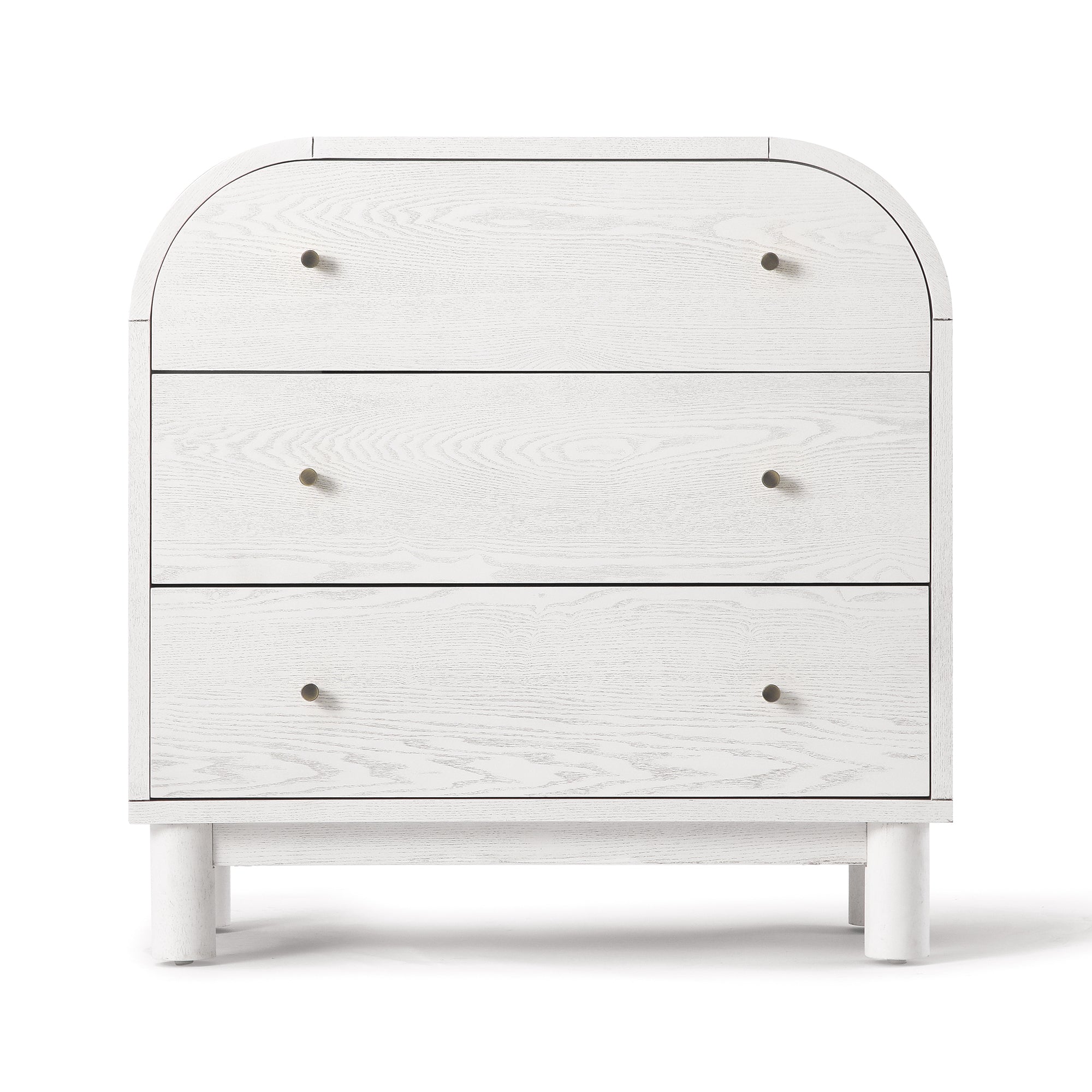 Maude Chest of 3 Drawers, Washed White Ash