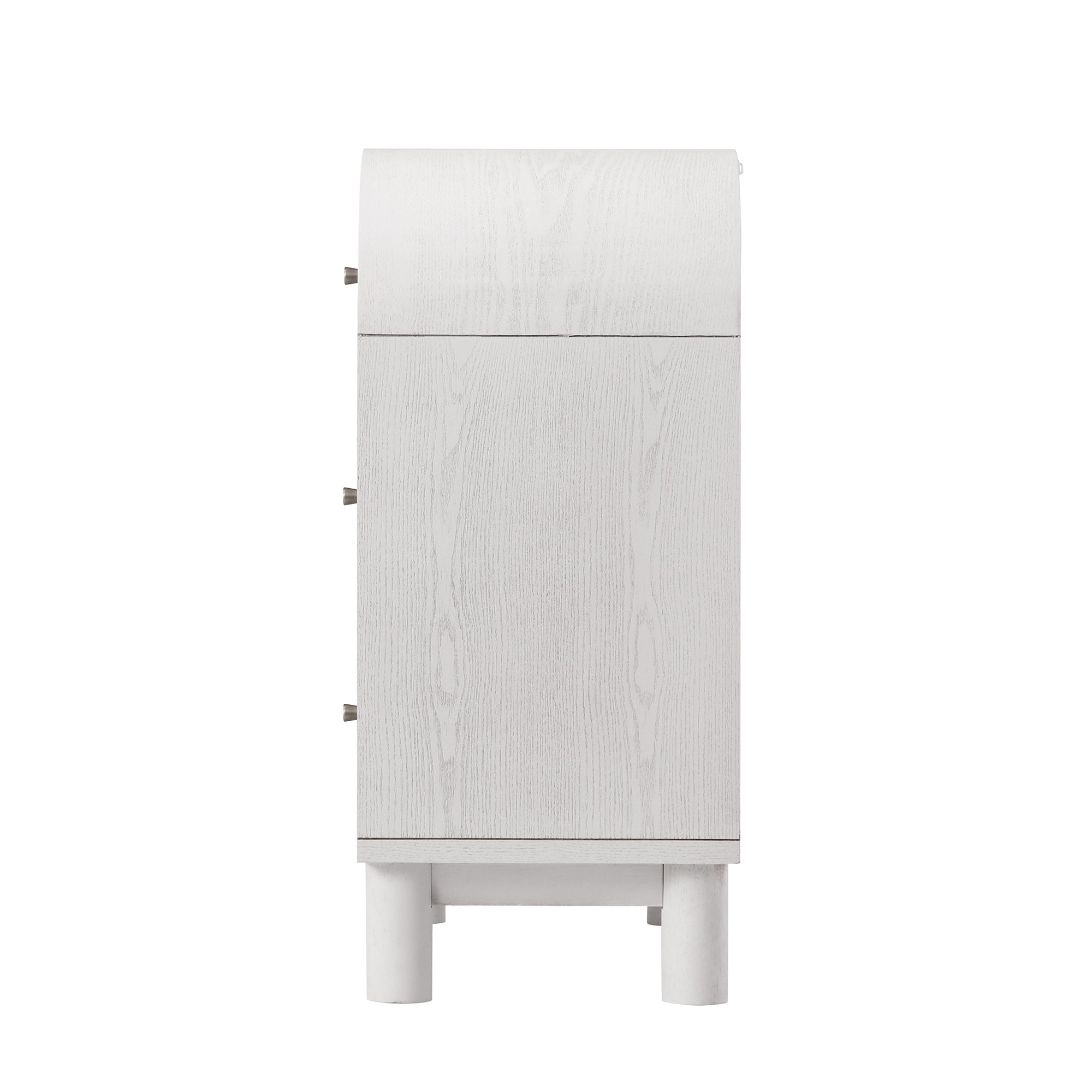 Maude Chest of 3 Drawers, Washed White Ash