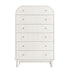 Maude Tall Chest, Washed White Ash with Raffia