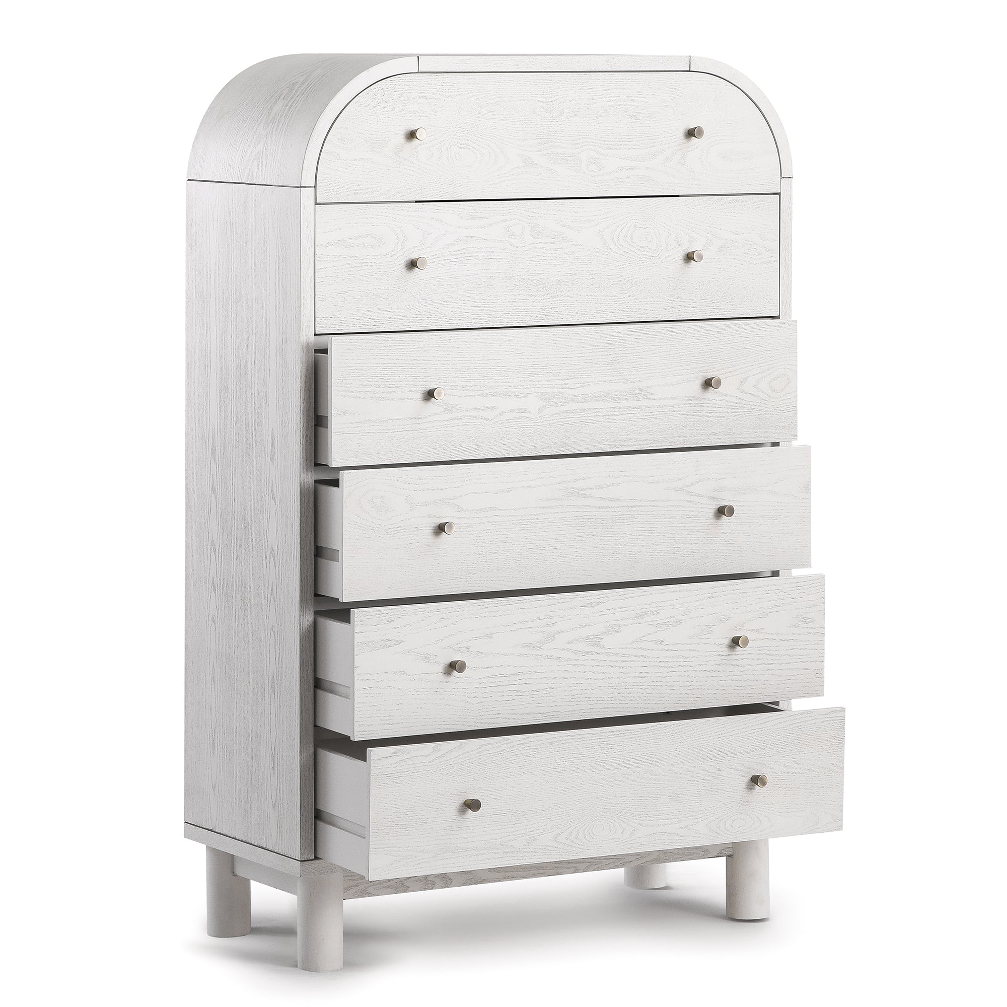 Maude Tall Chest, Washed White Ash