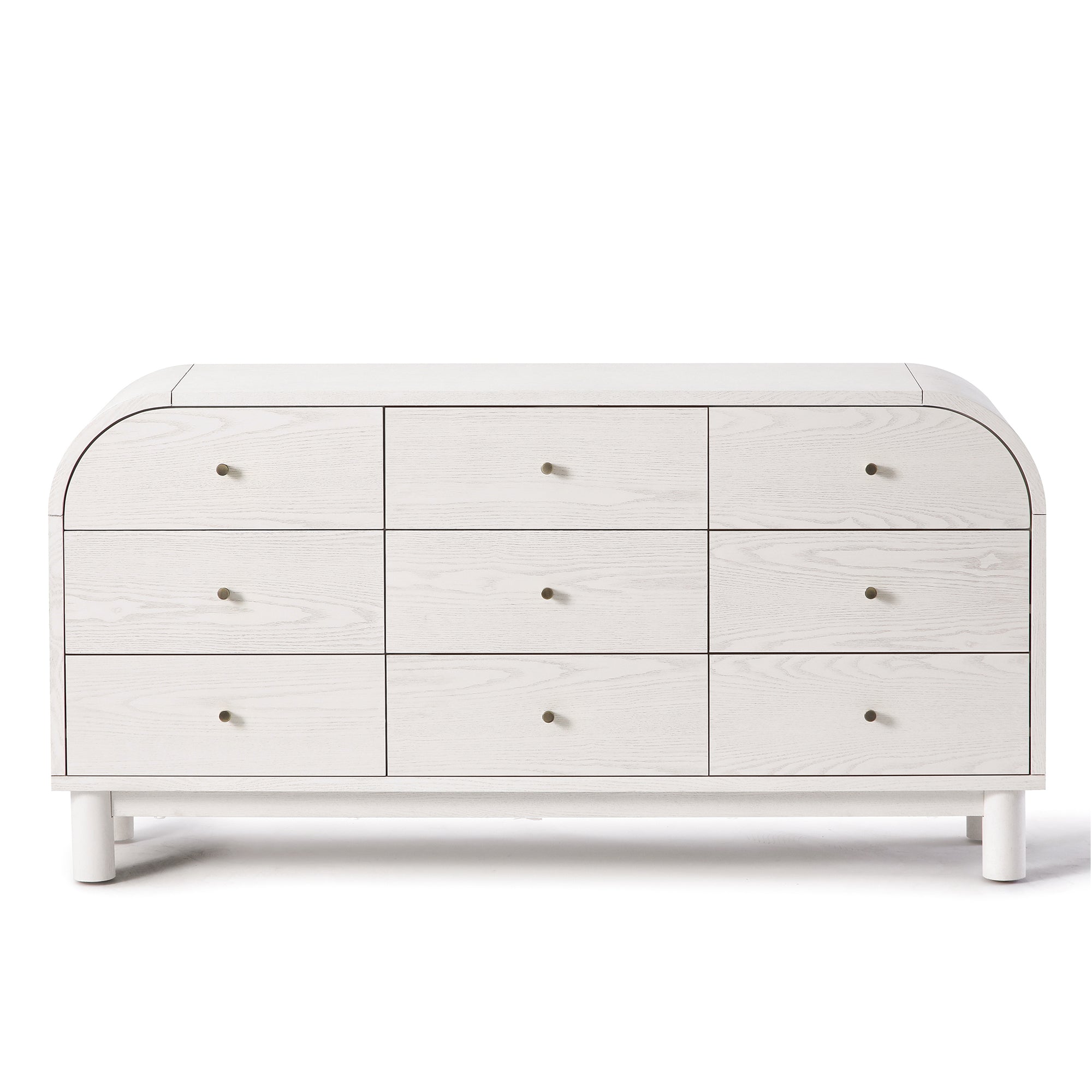 Maude 9 Drawer Chest, Washed White Ash