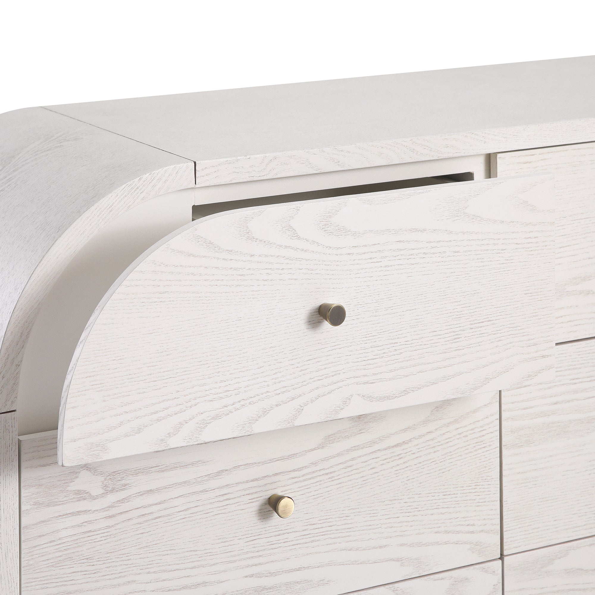 Maude 9 Drawer Chest, Washed White Ash