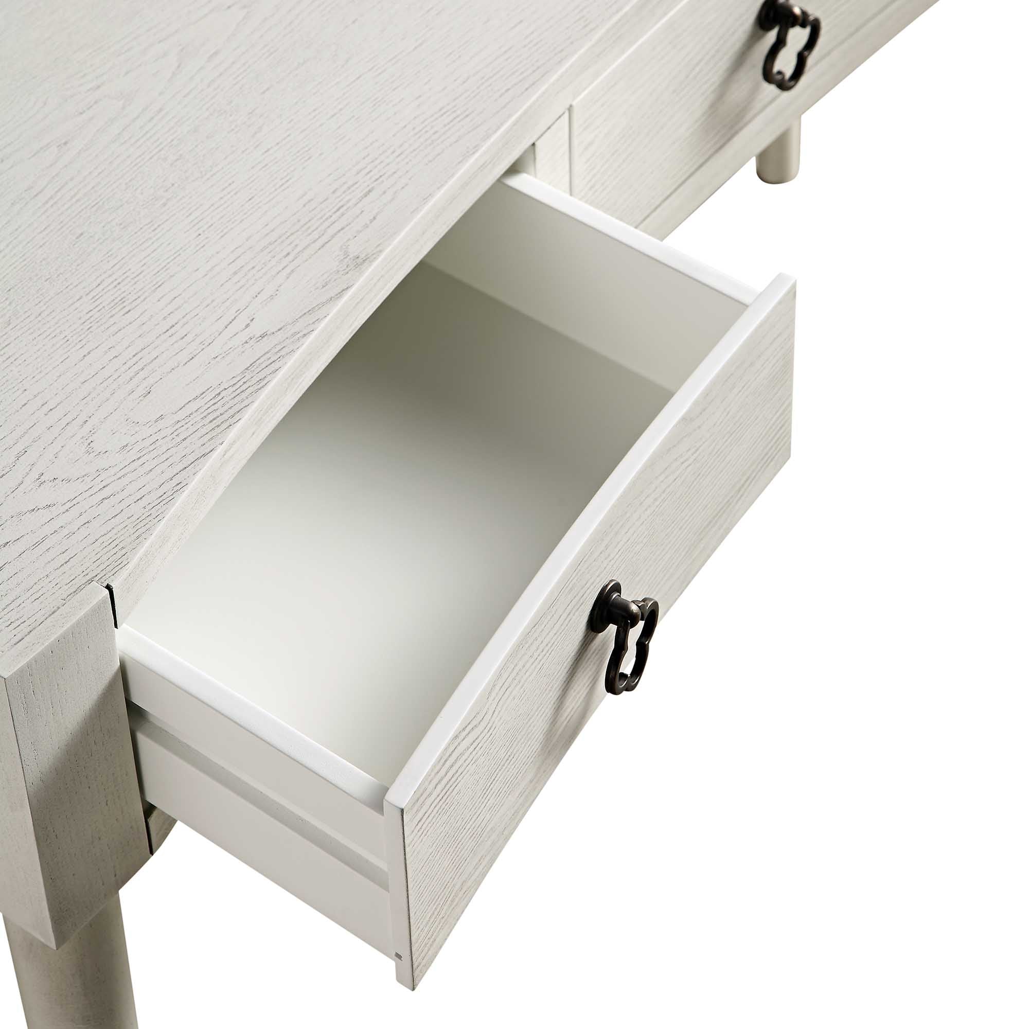 Thalia Concave Dressing Table, Washed White