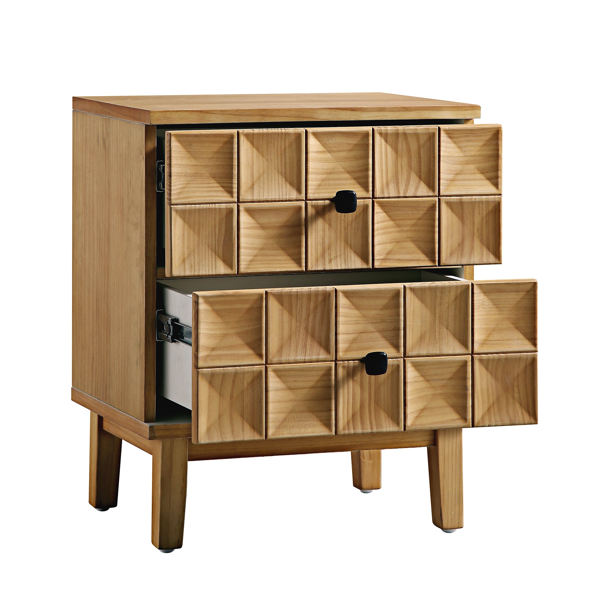 Gibbs 2-Drawer Bedside Table, Natural