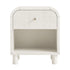 Maude 1 Drawer Bedside, Washed White Ash with Raffia