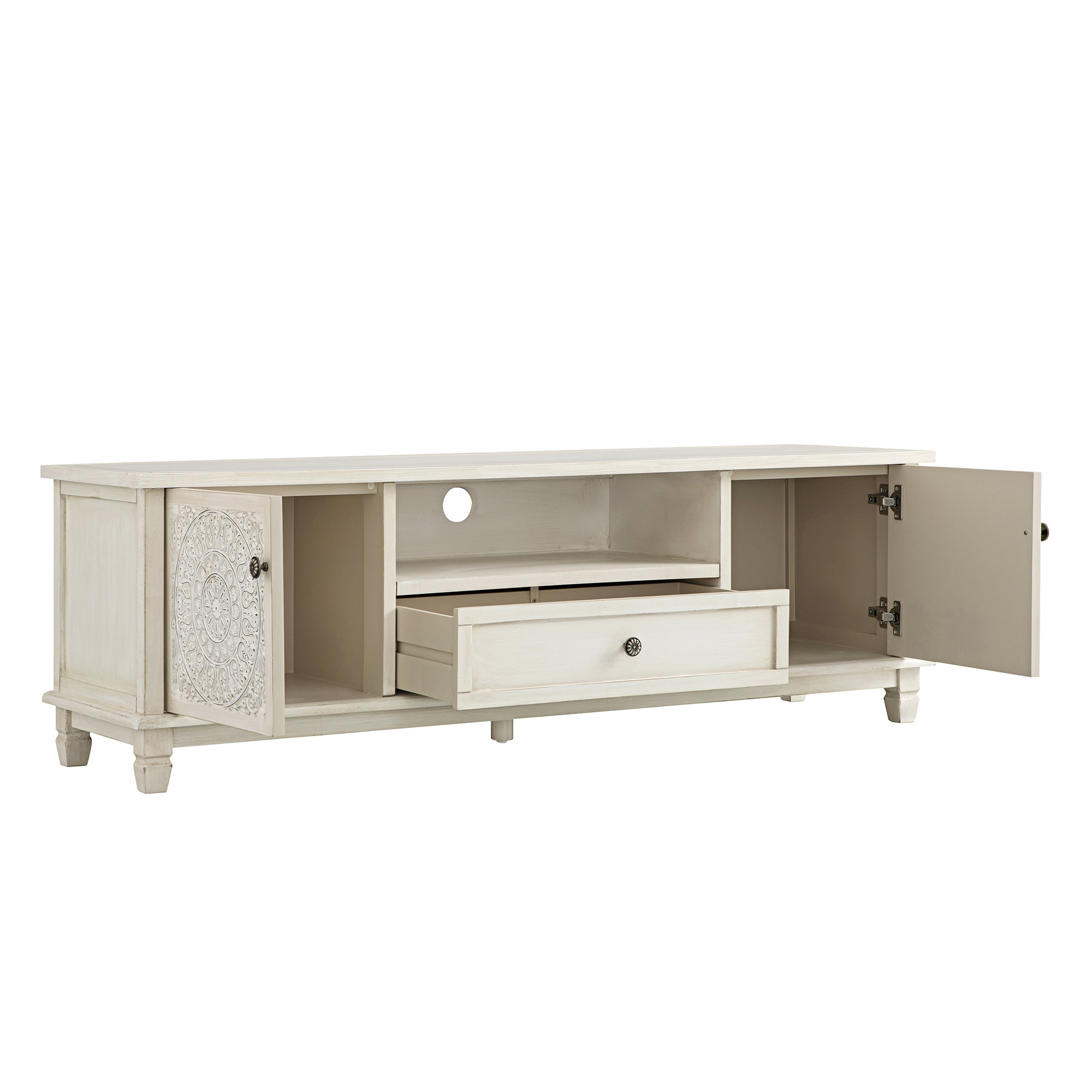 Chantilly Whitewashed 150cm Wide TV Unit