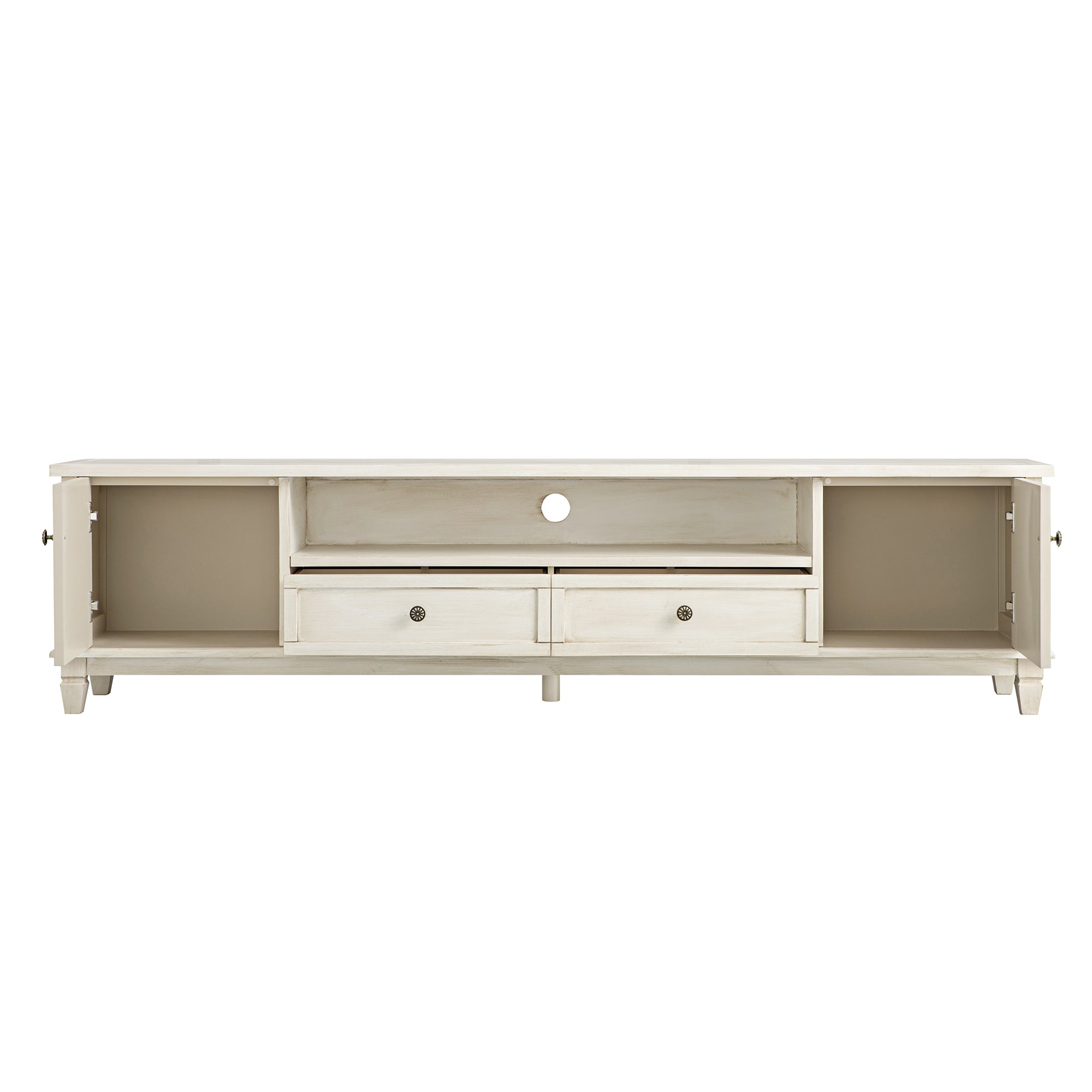 Chantilly Whitewashed 200cm Wide TV Unit