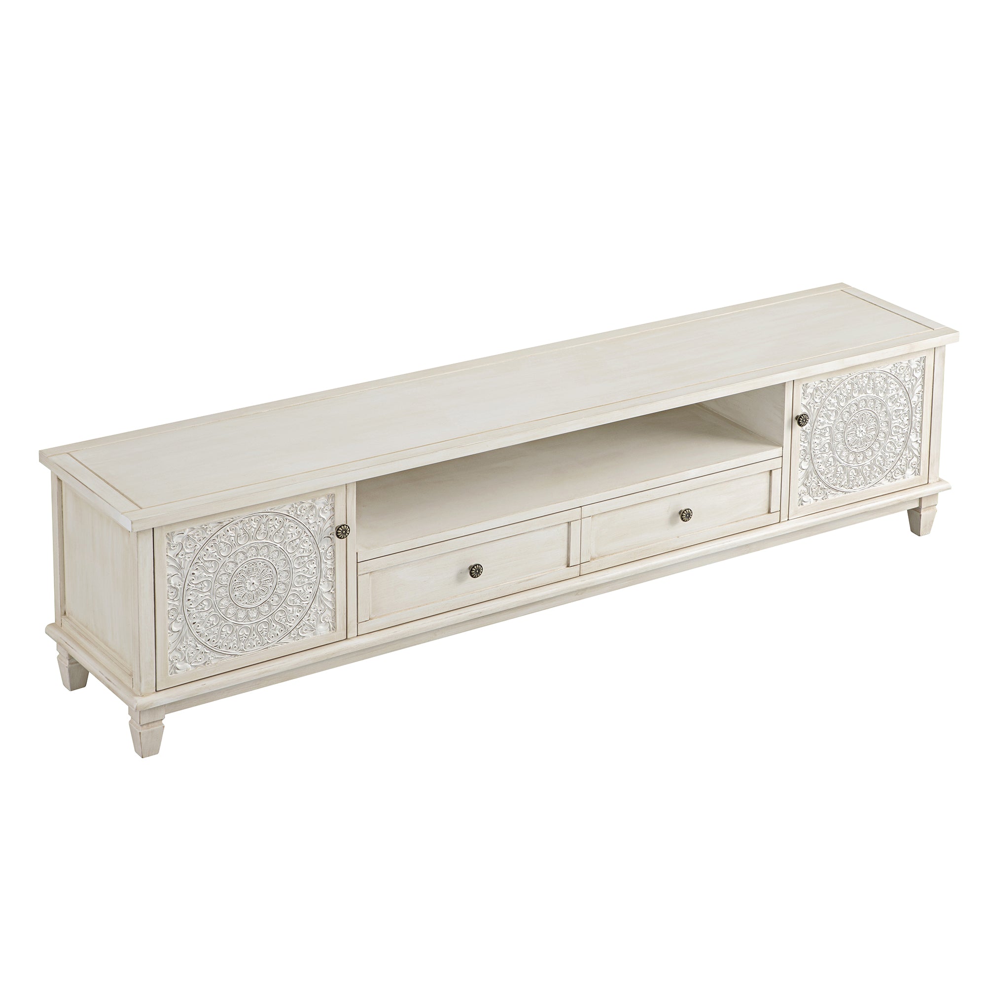 Chantilly Whitewashed 200cm Wide TV Unit