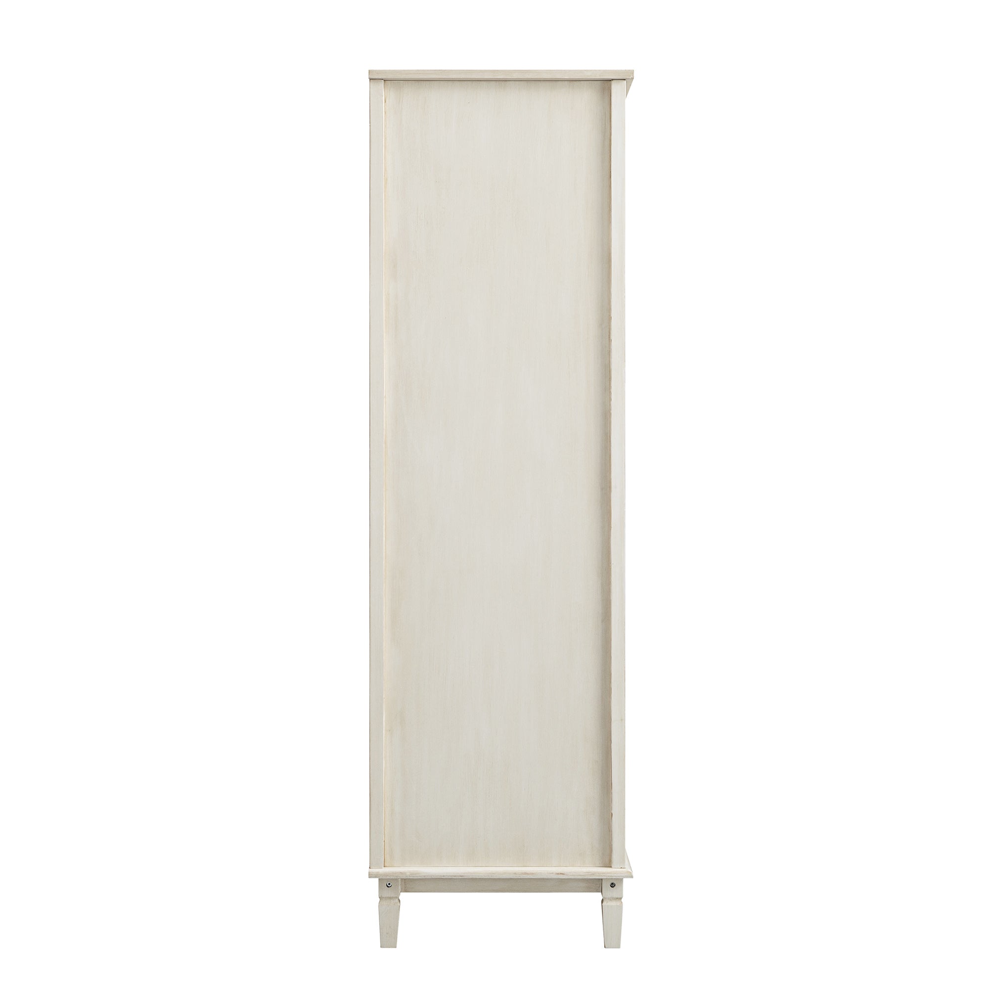 Chantilly Whitewashed Carved Double Wardrobe