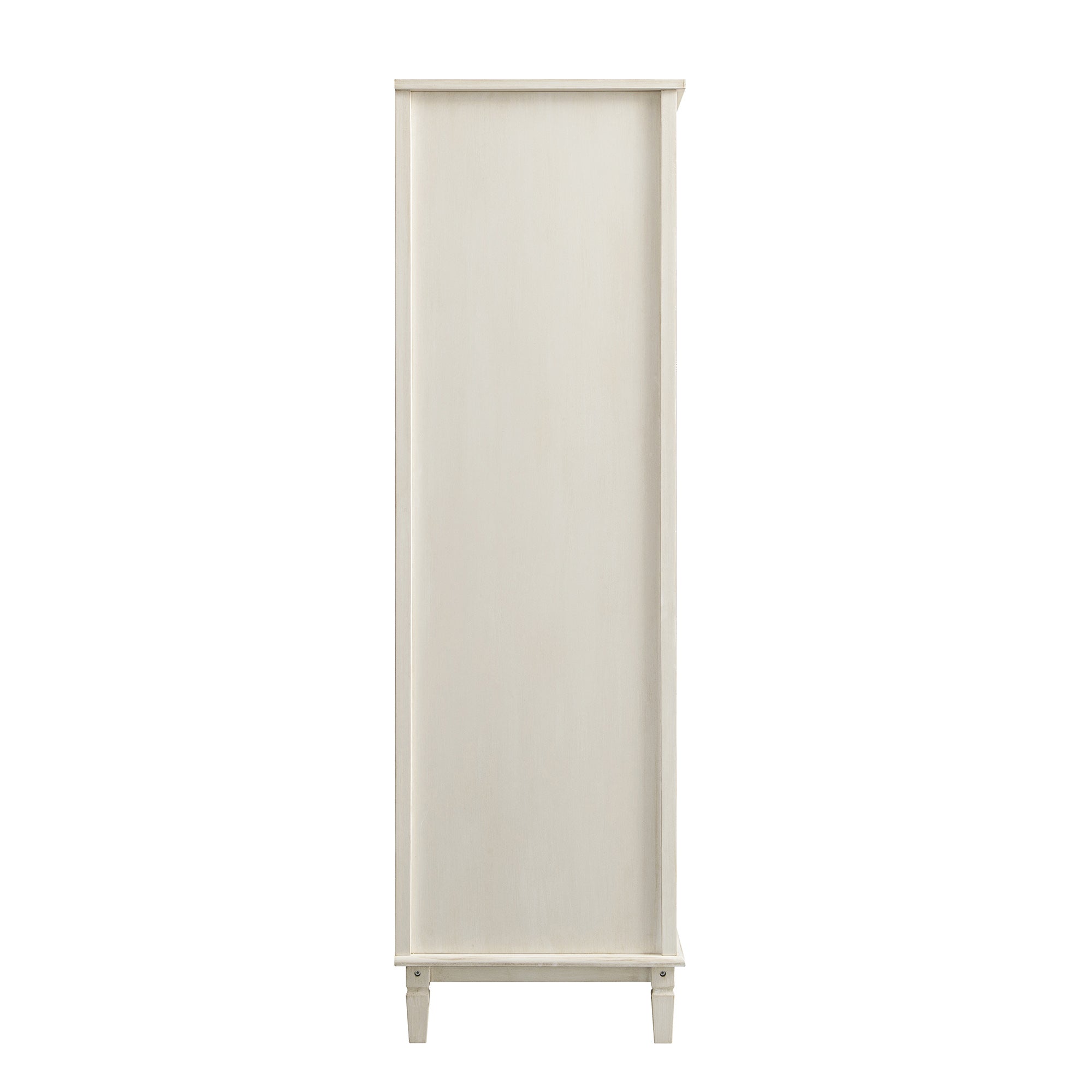 Chantilly Whitewashed Carved Triple Wardrobe