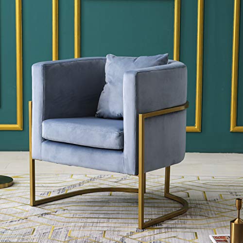 Gracie Accent Chair in Blue Velvet