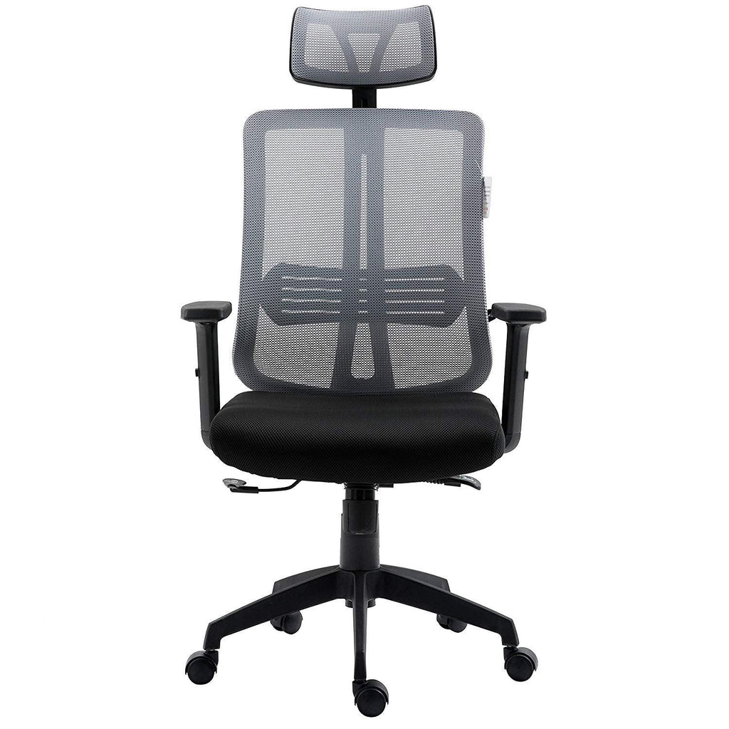 Grey Mesh High Back Executive Office Chair Swivel Desk Chair with Sync ...