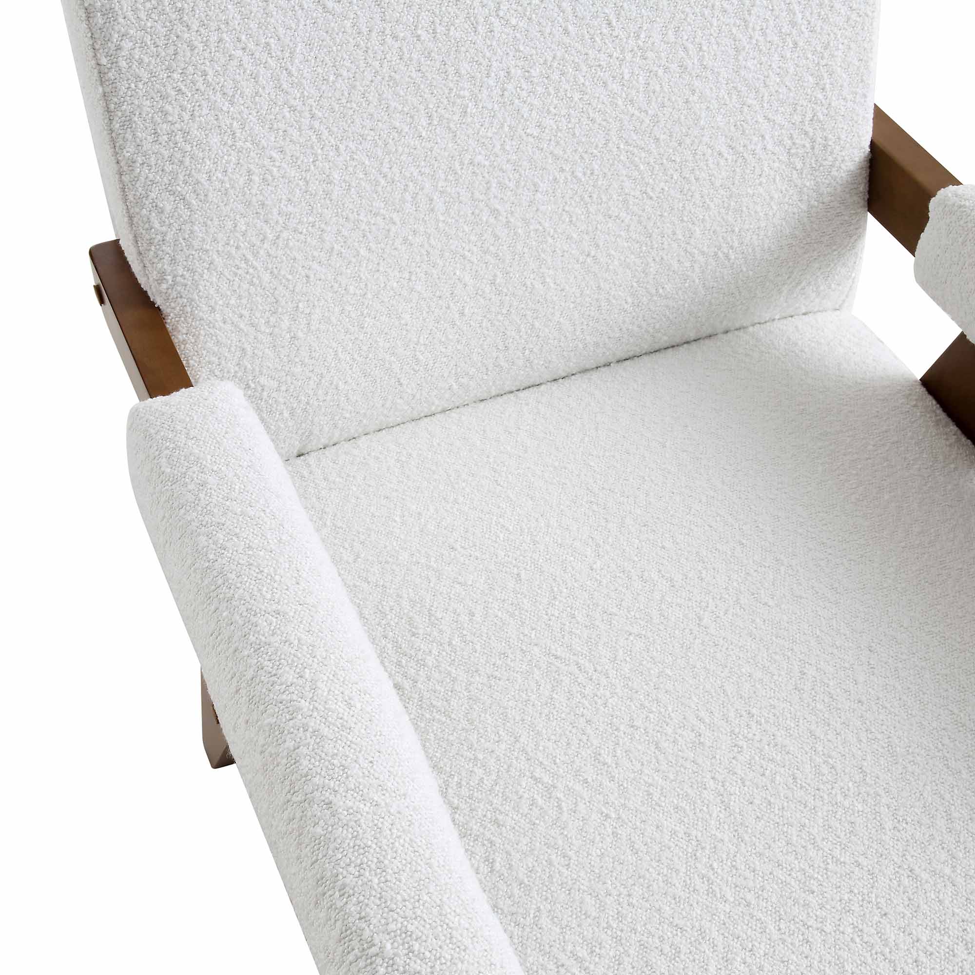 Chinnor White Boucle Accent Chair