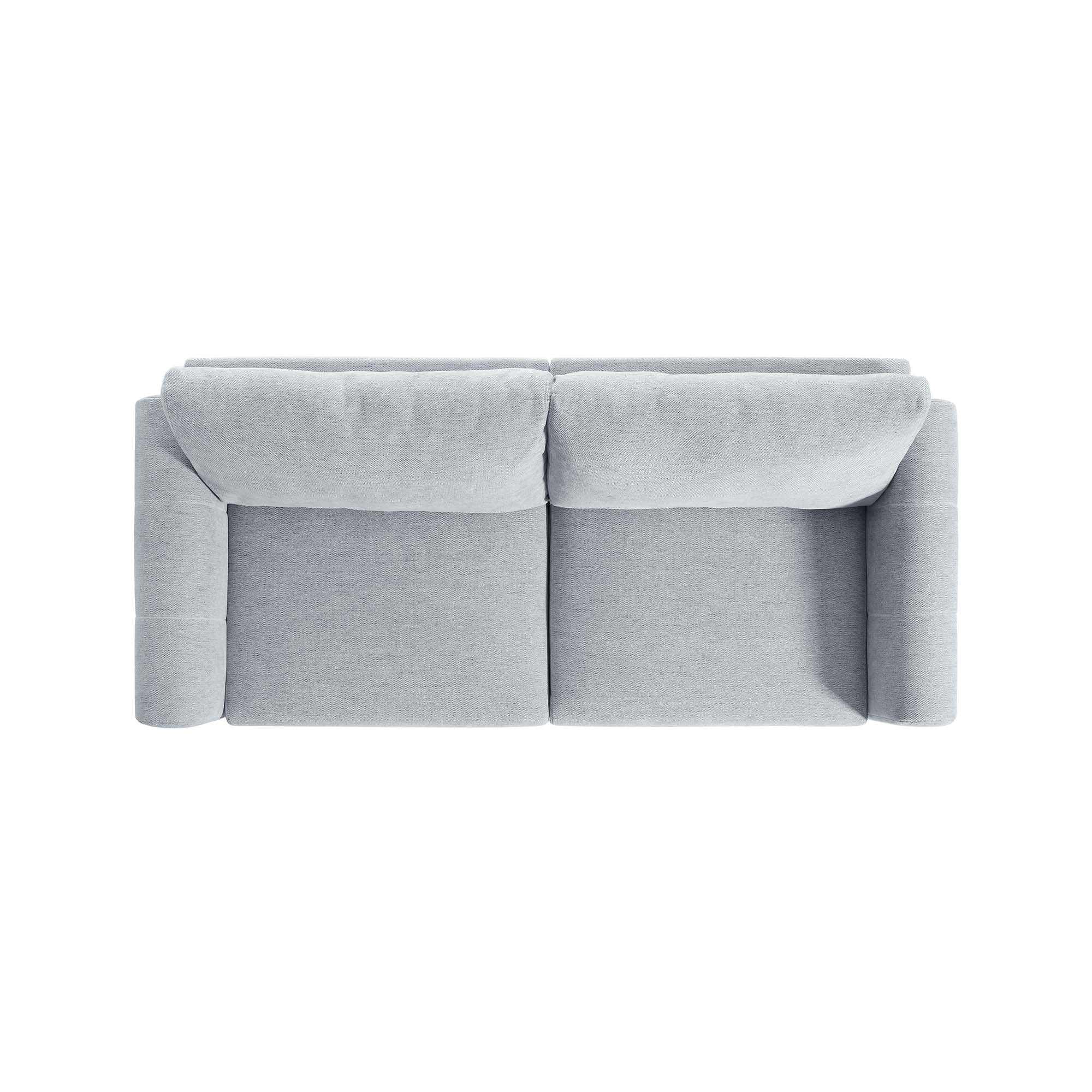 Noak 3-Seater Grey Woven Fabric Sofa with Chrome Legs