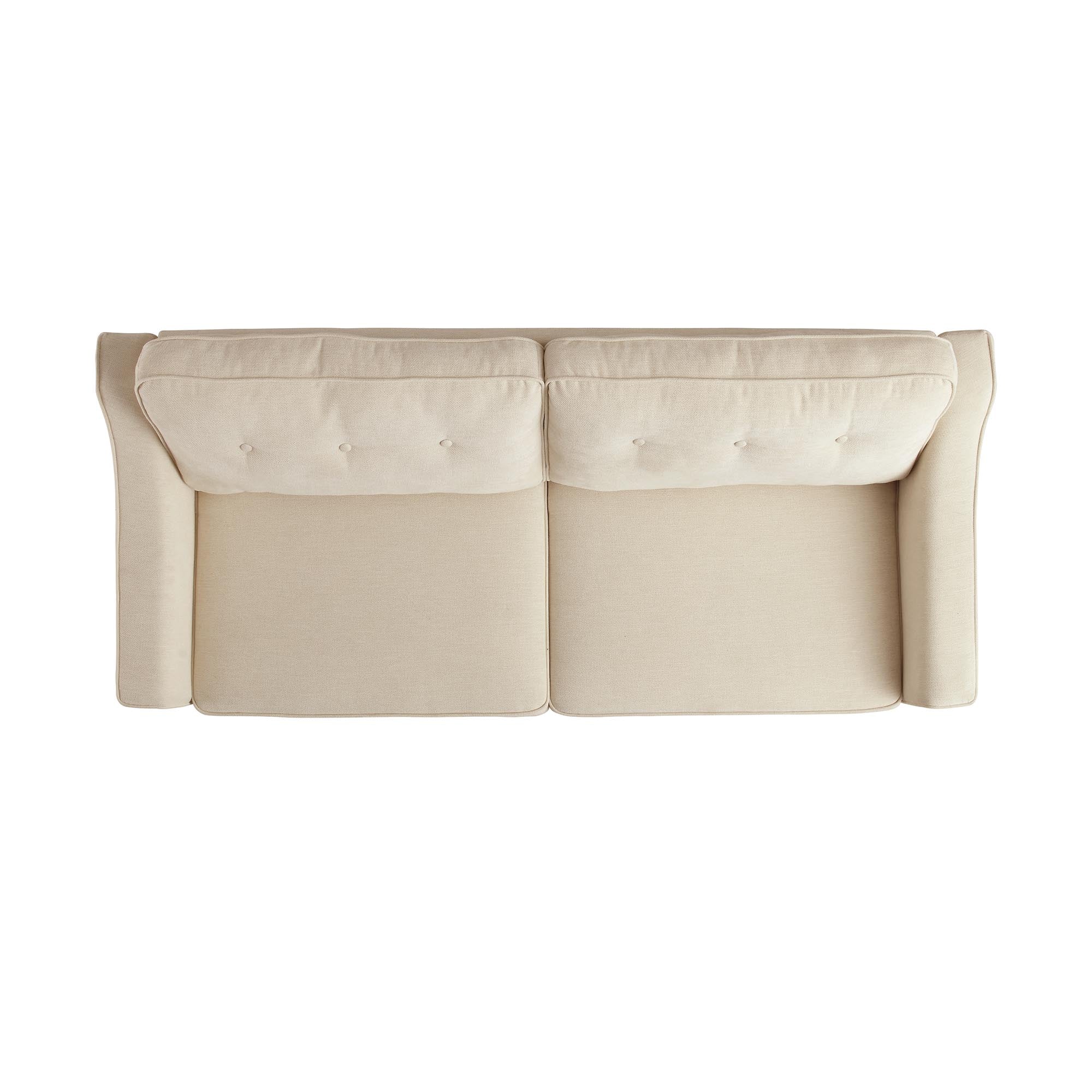 Harper 3-Seater Slope Arm Beige Woven Fabric Sofa