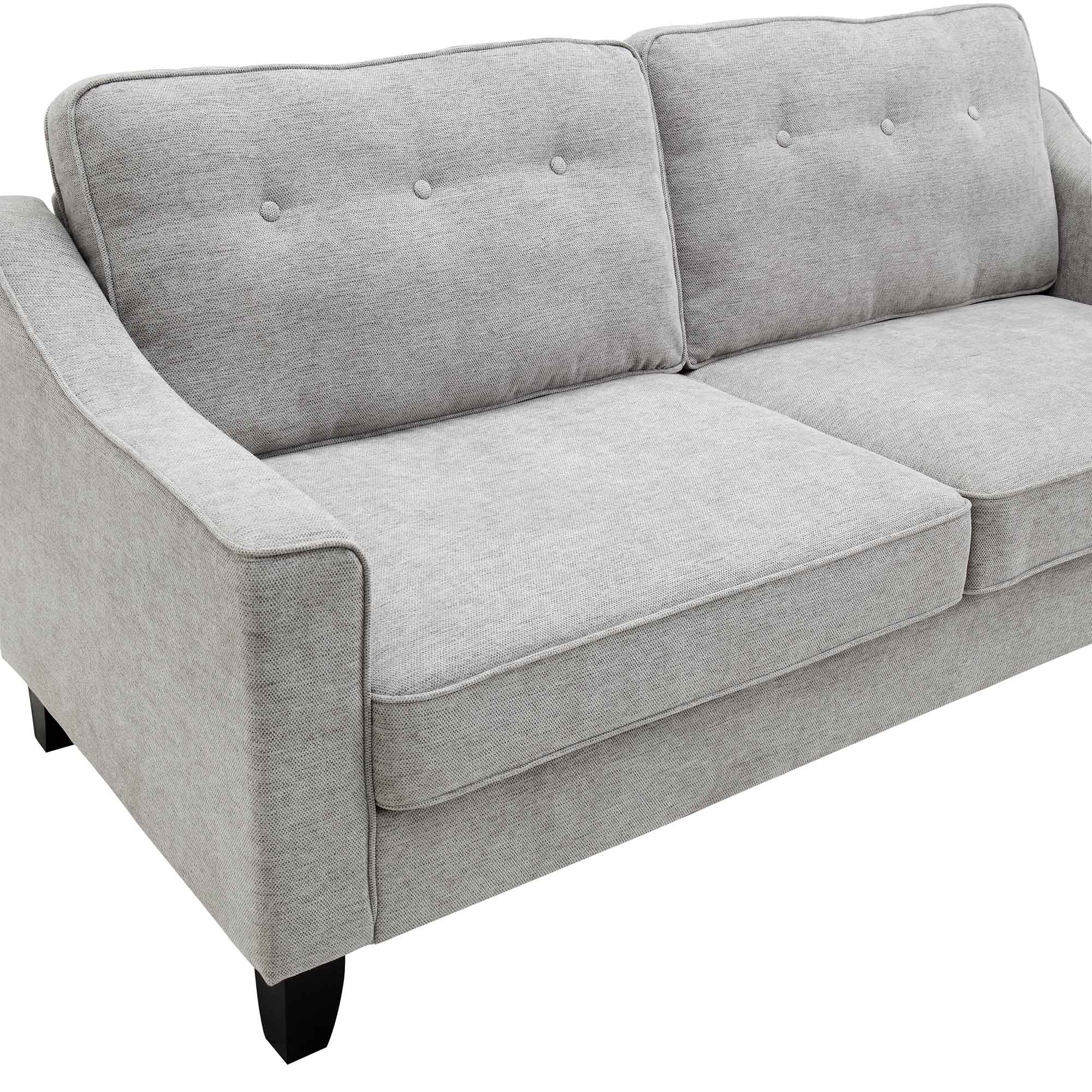 Harper 2-Seater Slope Arm Grey Woven Fabric Sofa