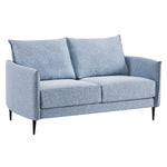 Bari Flax Blue Fabric Sofa | daals