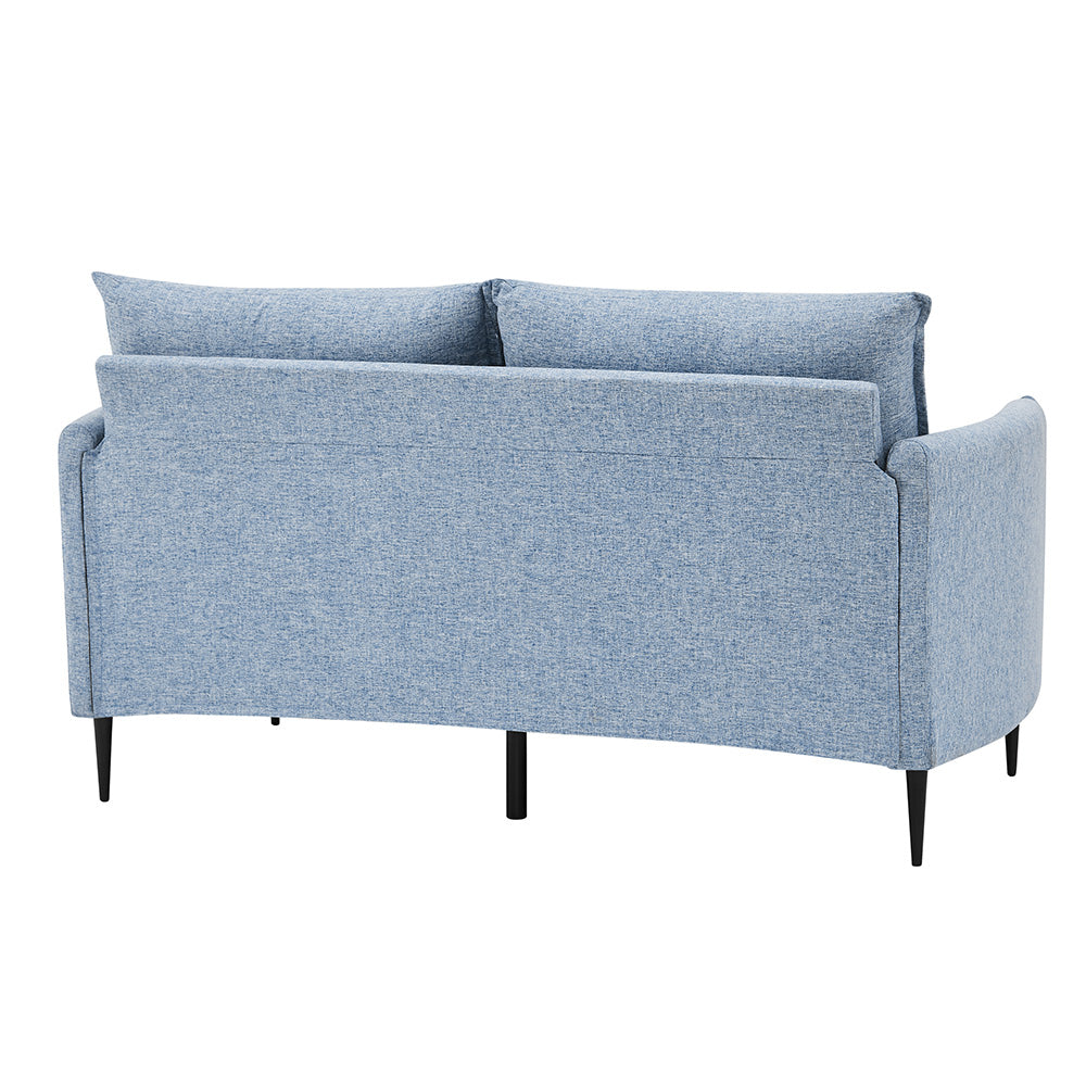 Bari Flax Blue Fabric Sofa