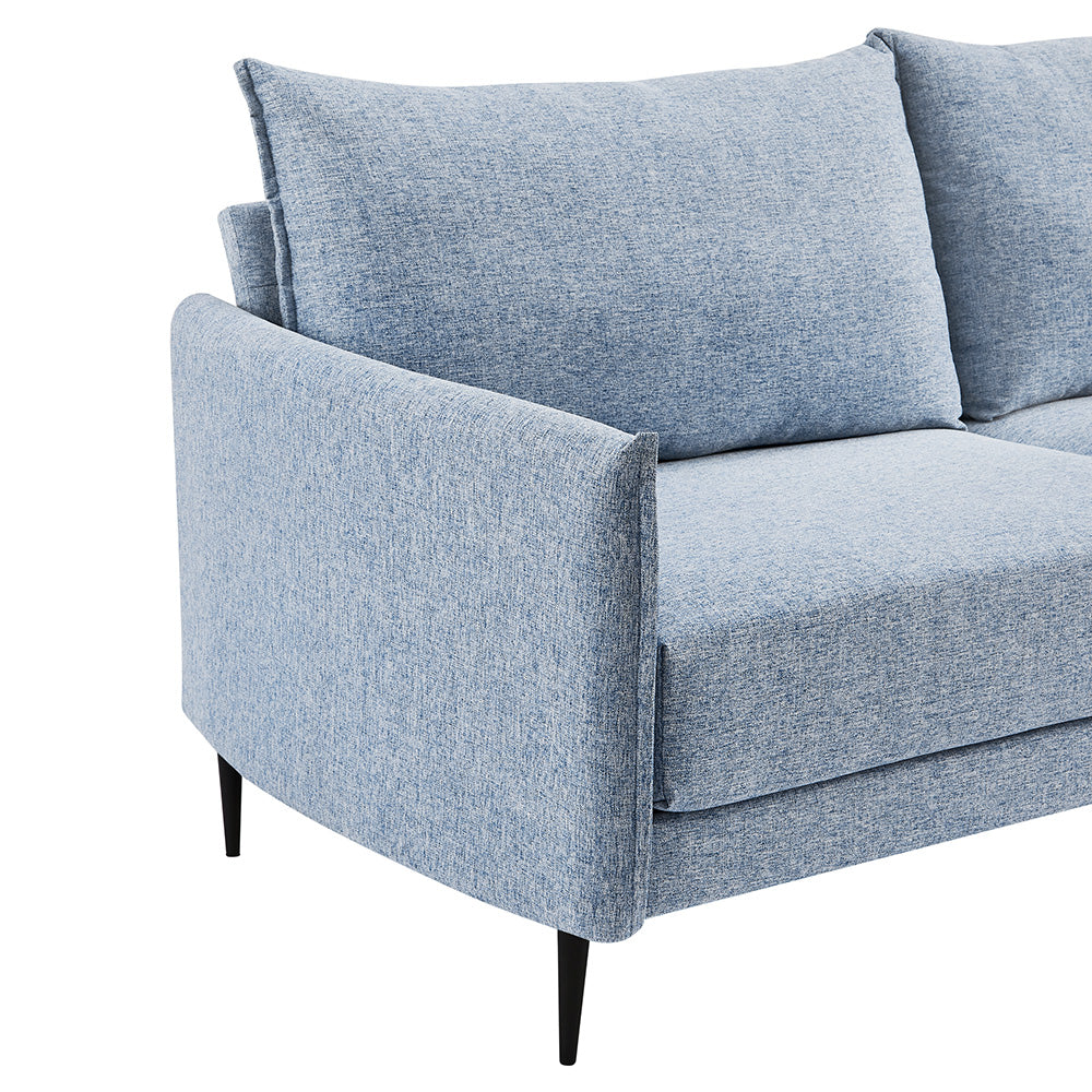 Bari Flax Blue Fabric Sofa