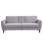 Latimer Light Grey Brushed Fabric 3-Seater Storage Sofa Bed | daals