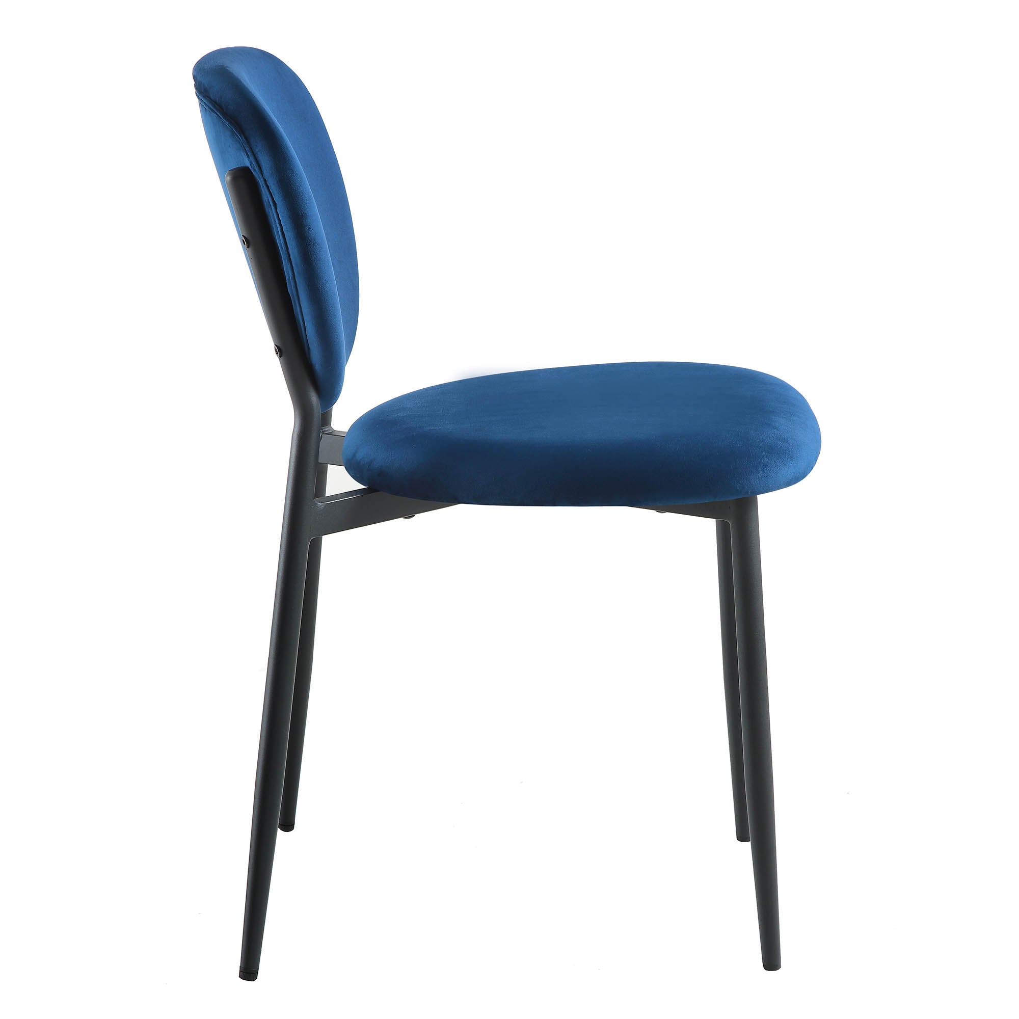 Kelmarsh Set of 2 Navy Blue Velvet Upholstered Dining Chairs