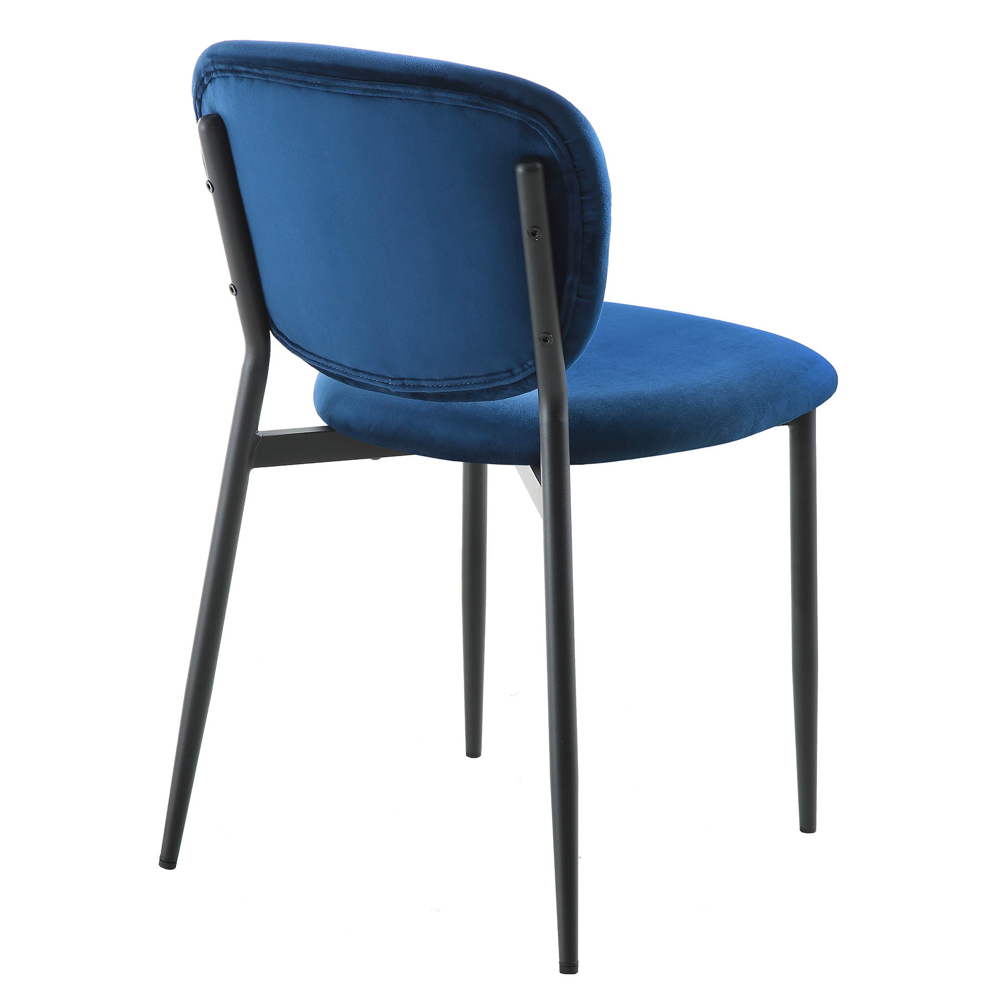 Kelmarsh Set of 2 Navy Blue Velvet Upholstered Dining Chairs