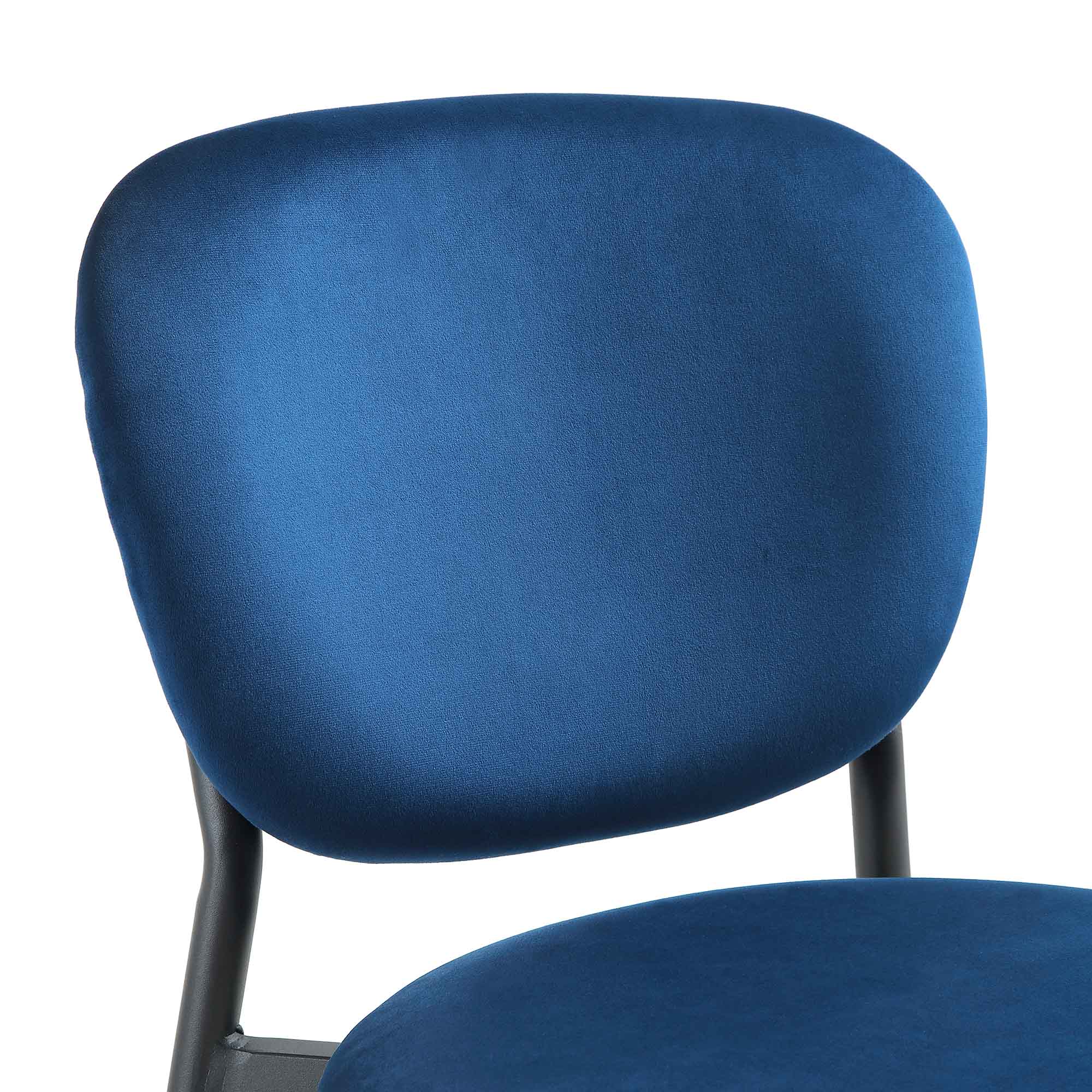 Kelmarsh Set of 2 Navy Blue Velvet Upholstered Dining Chairs