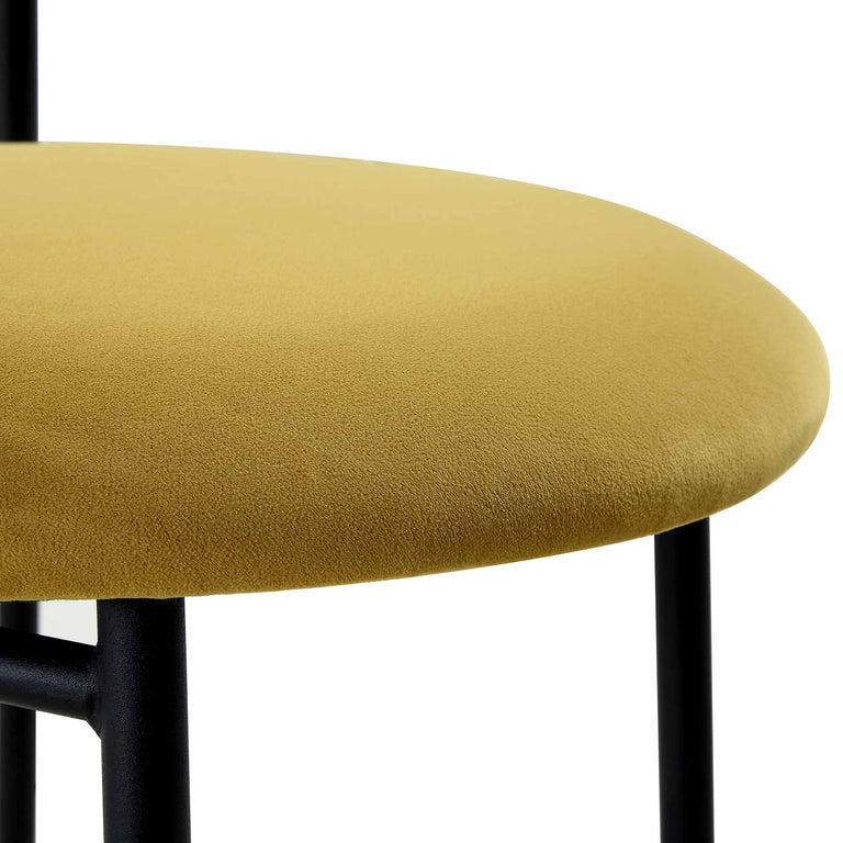 Donna Set Of 2 Mustard Yellow Velvet Dining Chairs Daals 0992