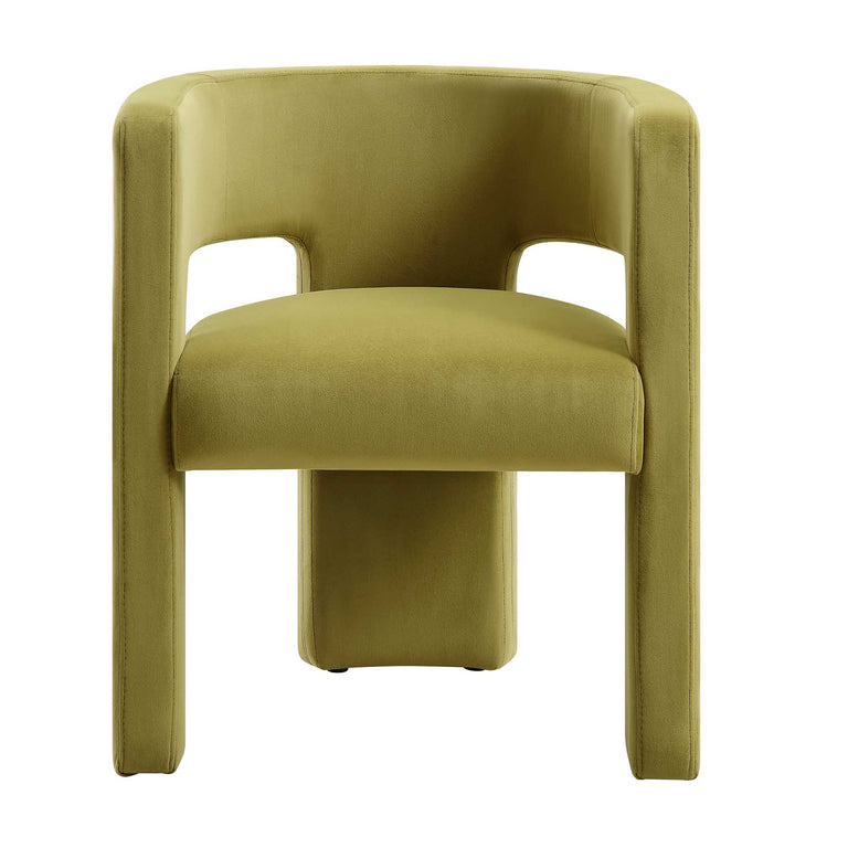 Greenwich Olive Green Velvet Dining Chair | daals