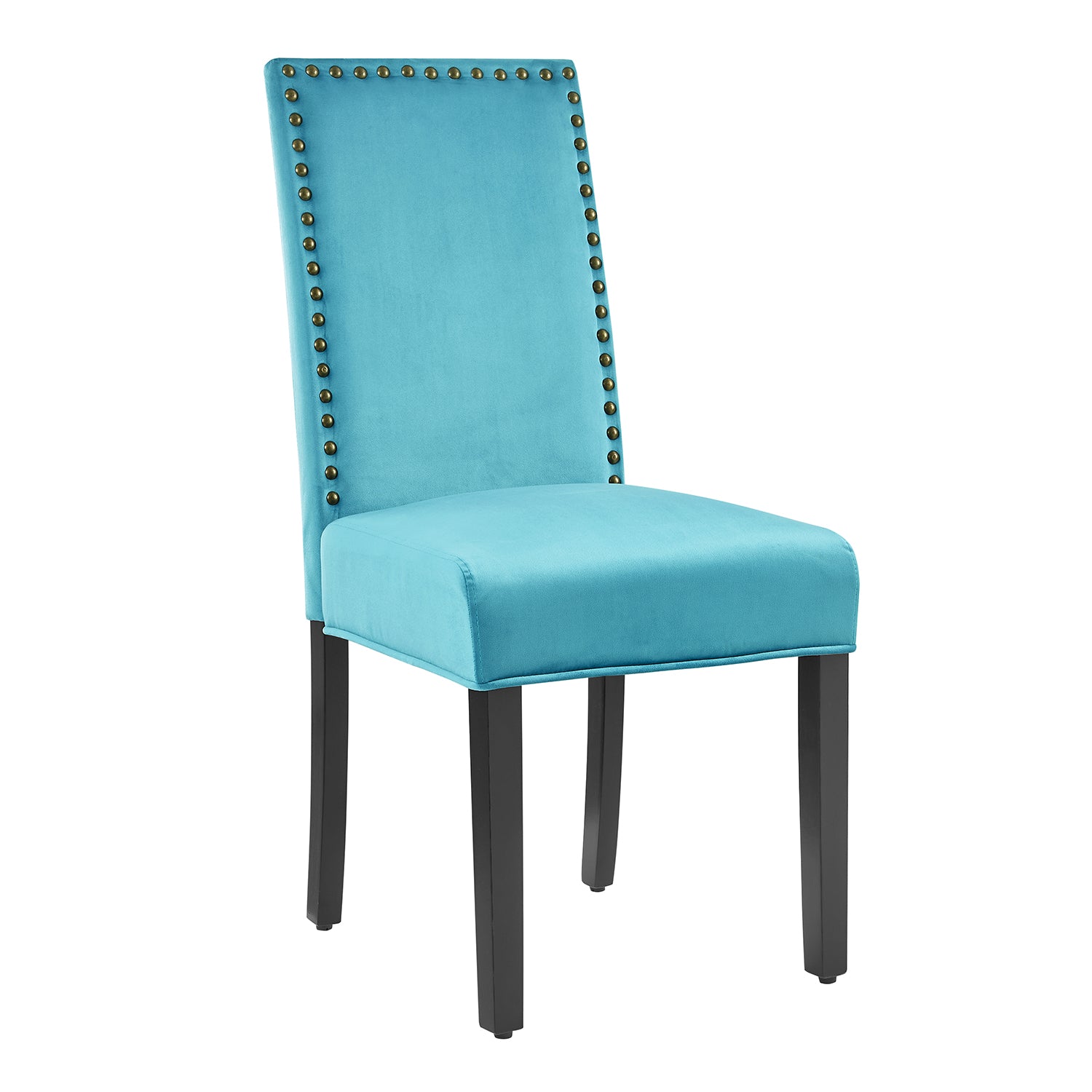 Maidwell Set of 2 Air Blue Velvet Dining Chairs