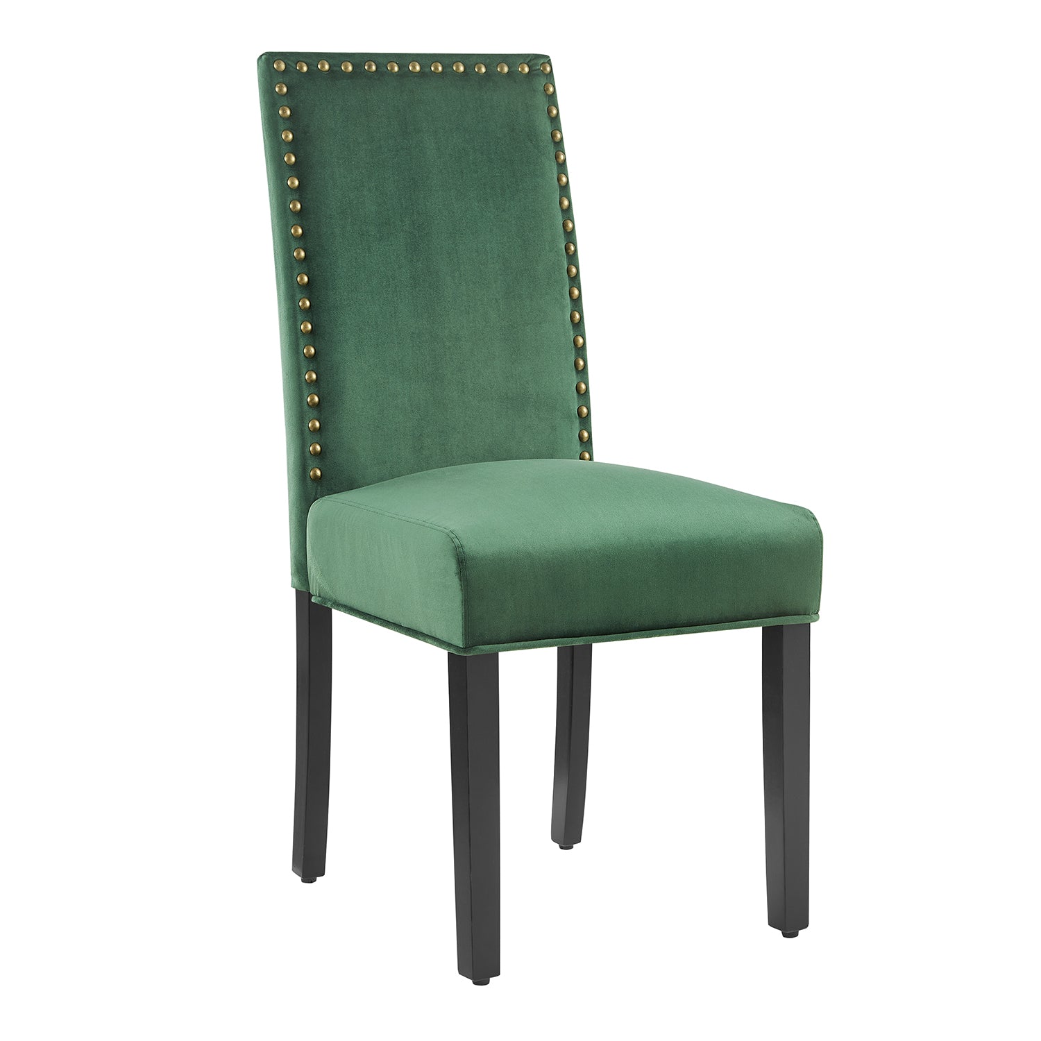 Maidwell Set of 2 Green Velvet Dining Chairs