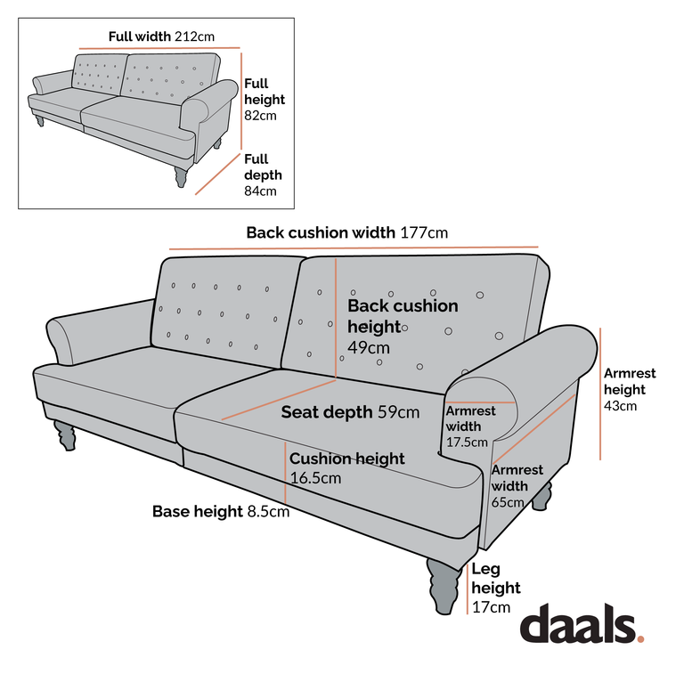 Hanney 3-Seater Chesterfield Sofabed in Mustard Yellow Velvet | daals