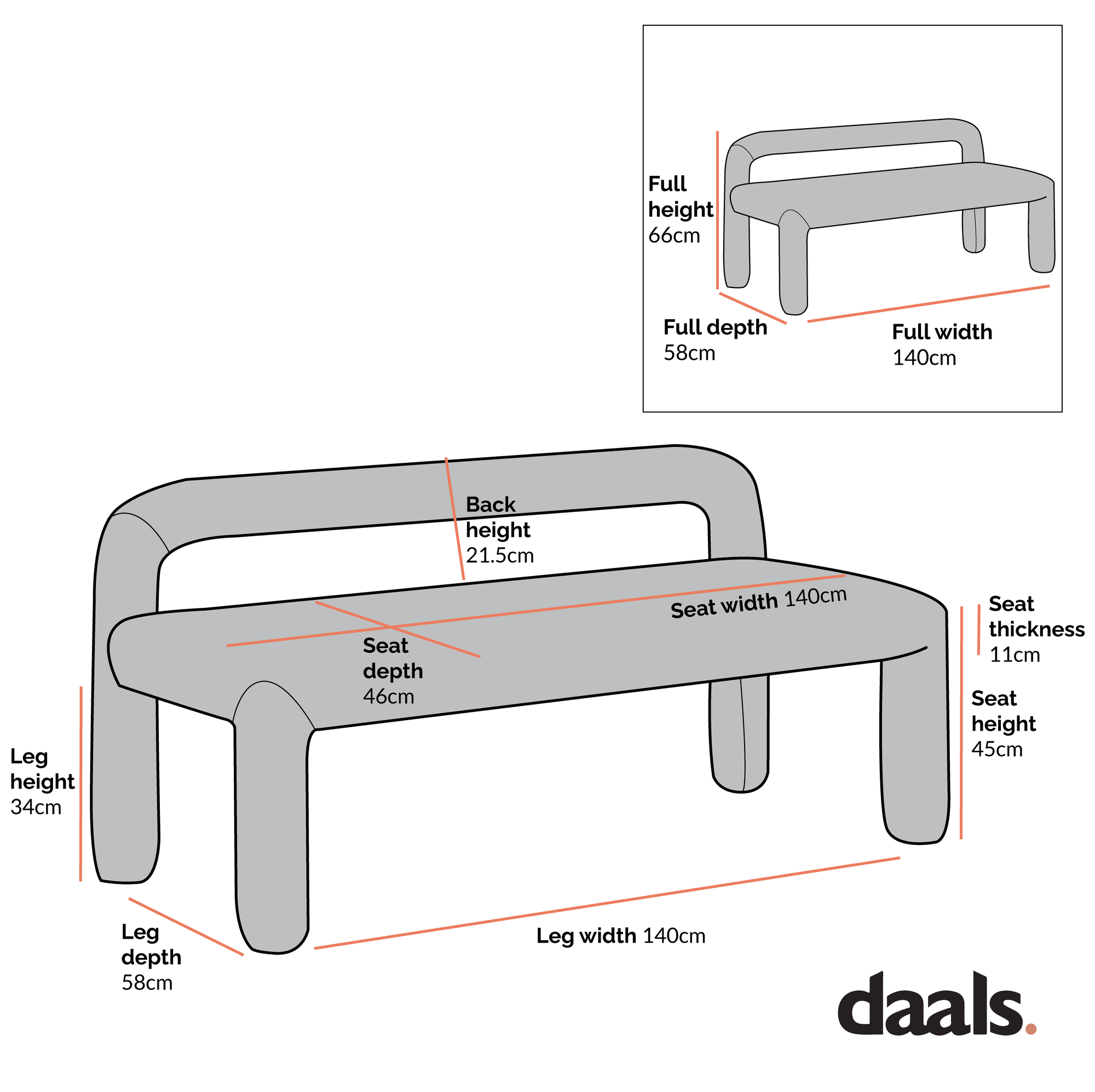 Libby Light White Boucle 3 Seater Dining Bench