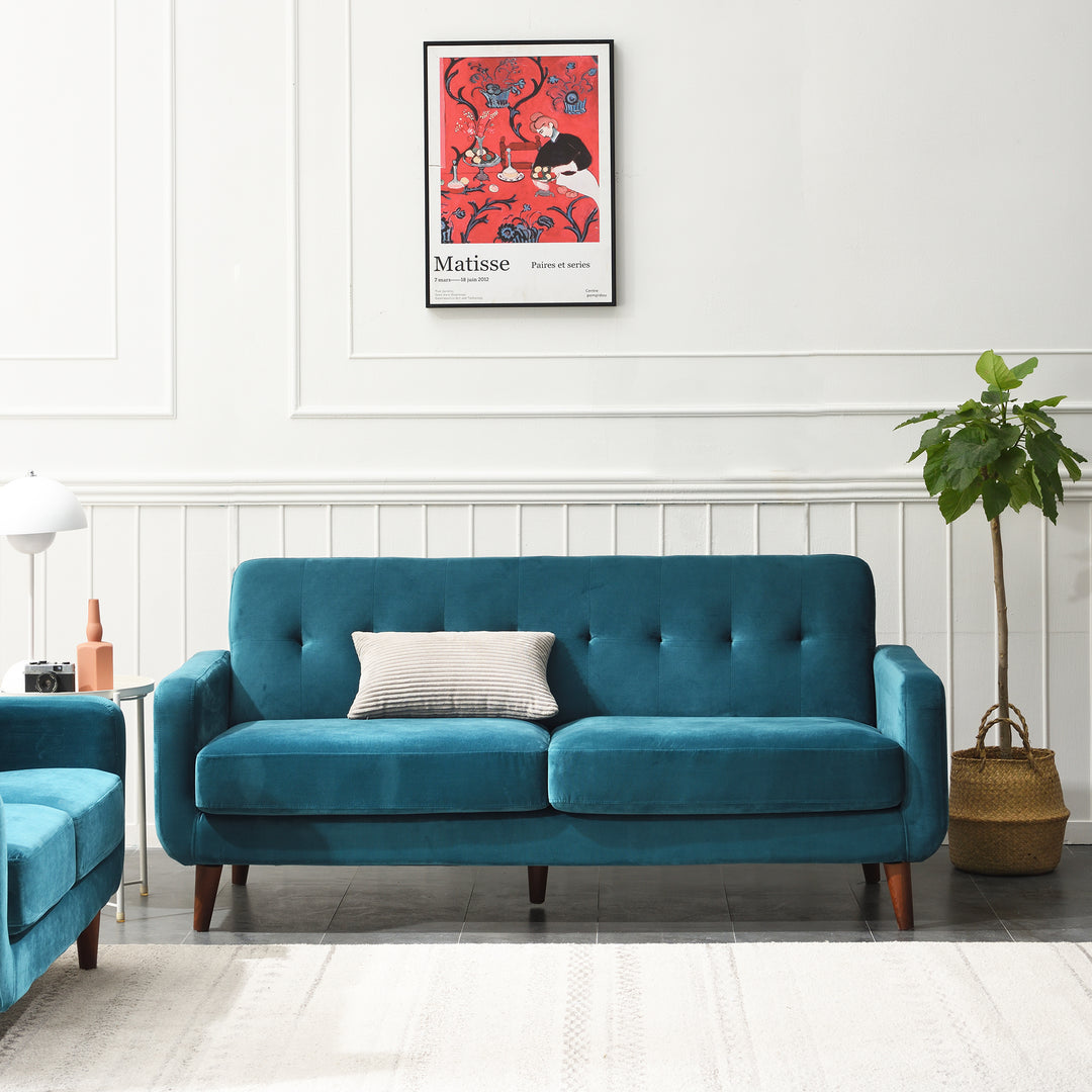 Clarence Sofa in Blue Velvet 2 Seater | daals