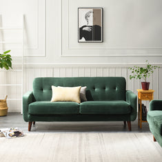 Clarence Sofa in Green Velvet 2 Seater | daals