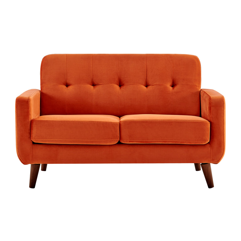 Clarence Sofa in Burnt Orange Velvet 2 Seater | daals