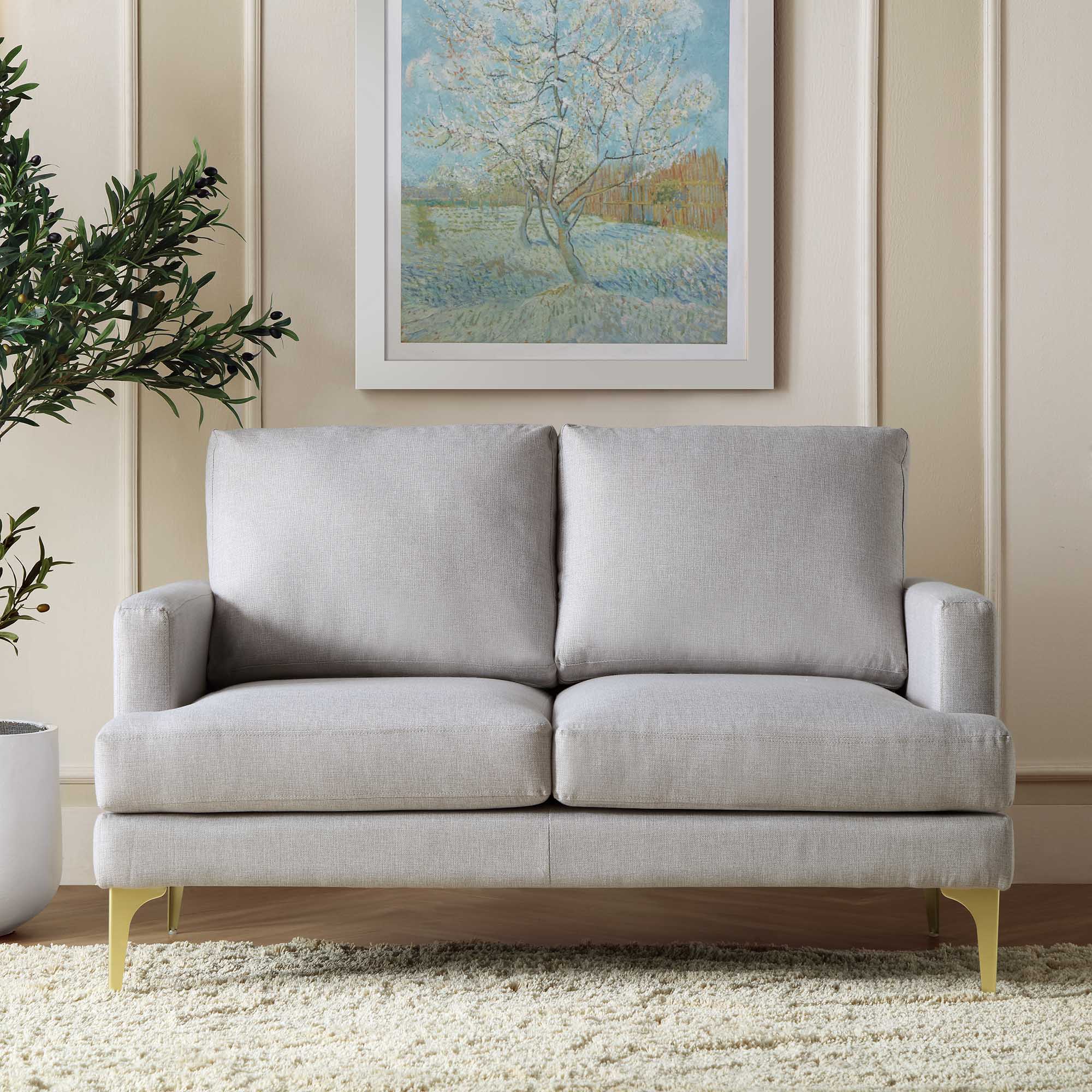 Haven Grey Fabric 2-Seater Sofa