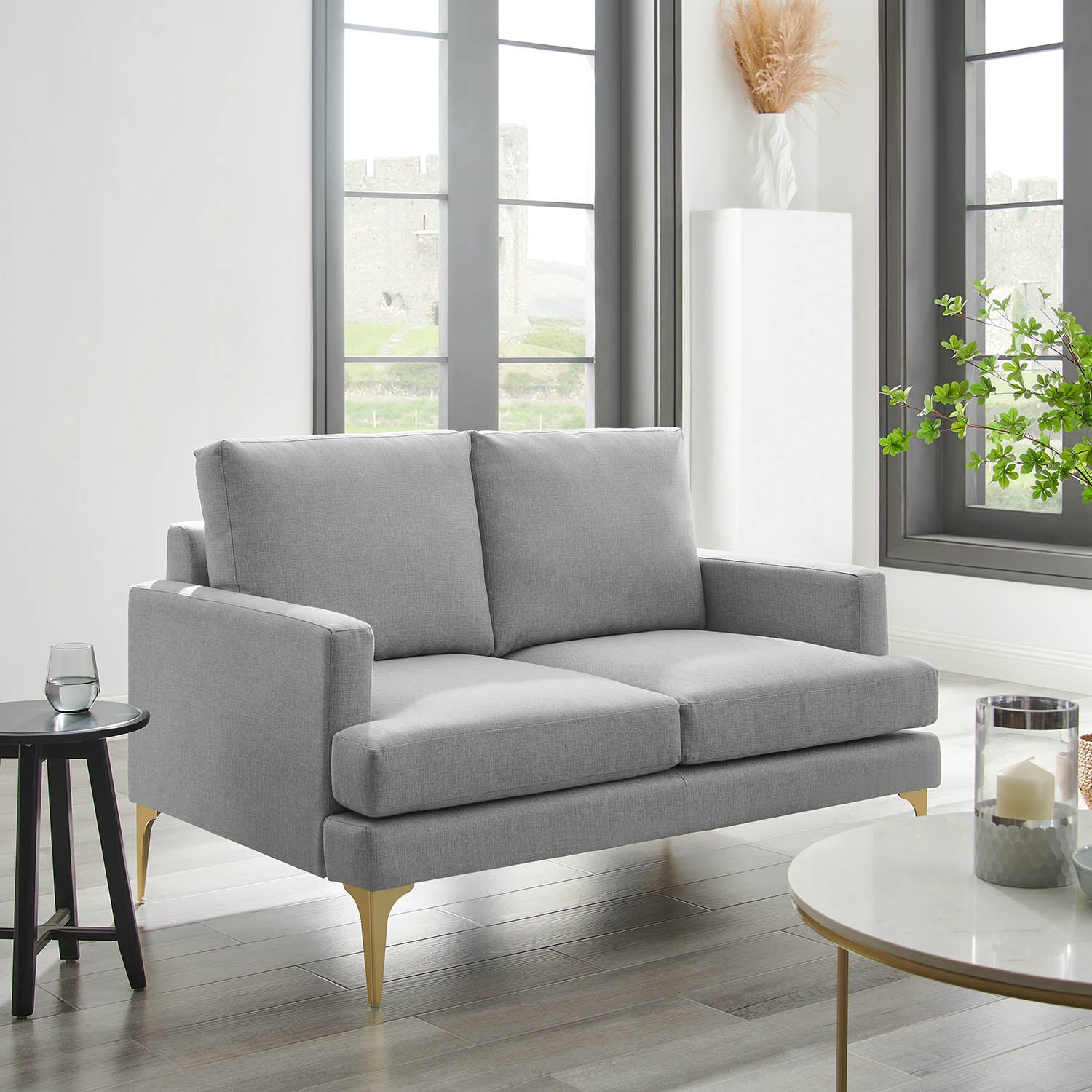 Haven Grey Fabric 2-Seater Sofa