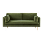 Pelham Velvet Green Velvet Sofa, 2-Seater and 3-Seater | daals