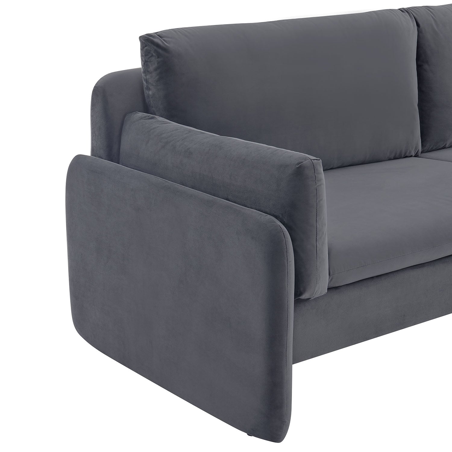 Clapham 2-Seater Grey Velvet Fabric Sofa