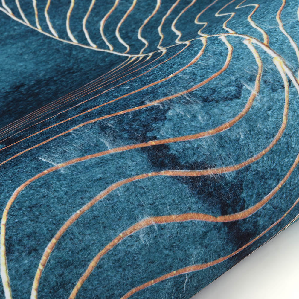 Inkwell Topaz Blue and Gold Rug 120 x 170 cm