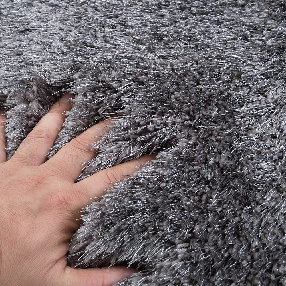 Silver Tufted Shaggy Rug 120 x 170 cm