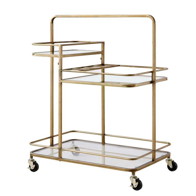 Clementine Antique Brass Effect Drink Trolley | daals