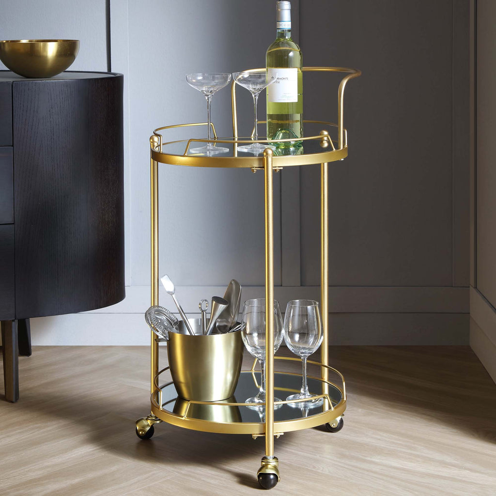 Berkeley Gold Effect Drink Trolley | daals