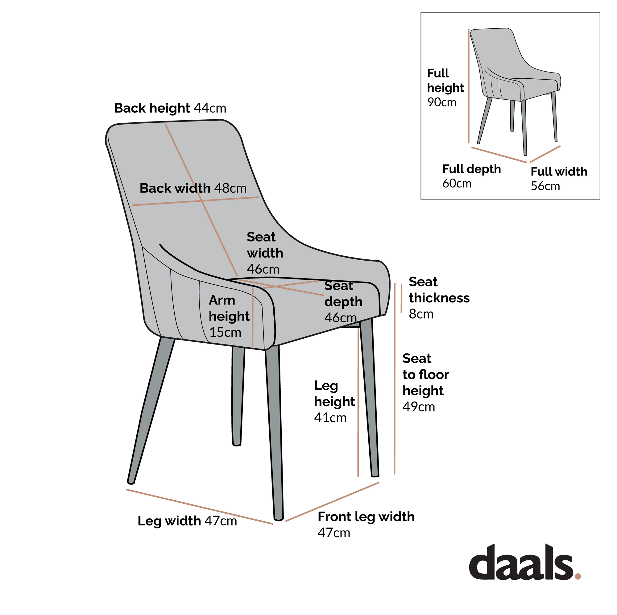 Garnet Set of 2 Dark Grey Velvet Upholstered Dining Chairs with Back Handle